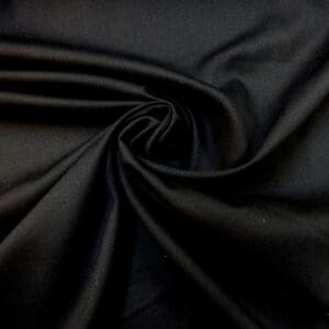 Suiting Fabric Poly Wool Made In England Classic Black