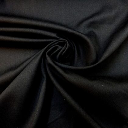 Suiting Fabric Poly Wool Made In England Classic Black