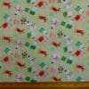 Christmas Fabric Polyester Cotton Snowman Party Mint