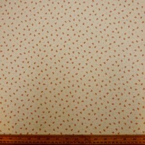 Cotton Fabric Double Gauze Floral Parsnip Patch Cream/Rust