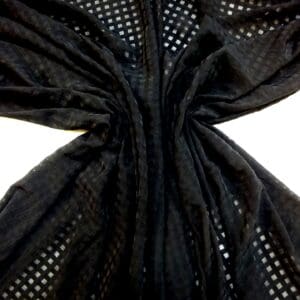 Chiffon Fabric Gingham Seersucker Black