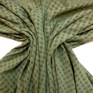 Chiffon Fabric Gingham Seersucker Sage