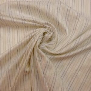 Cotton Fabric Moroccan Jacquard Twist Stripe Ivory