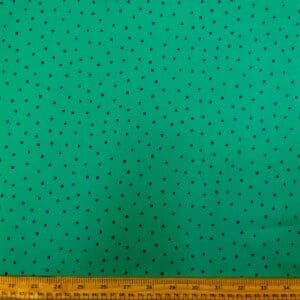 Cotton Fabric Spotty Squares Jade Royal