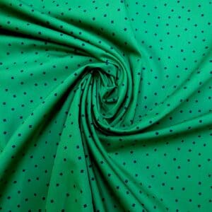 Cotton Fabric Spotty Squares Jade Royal