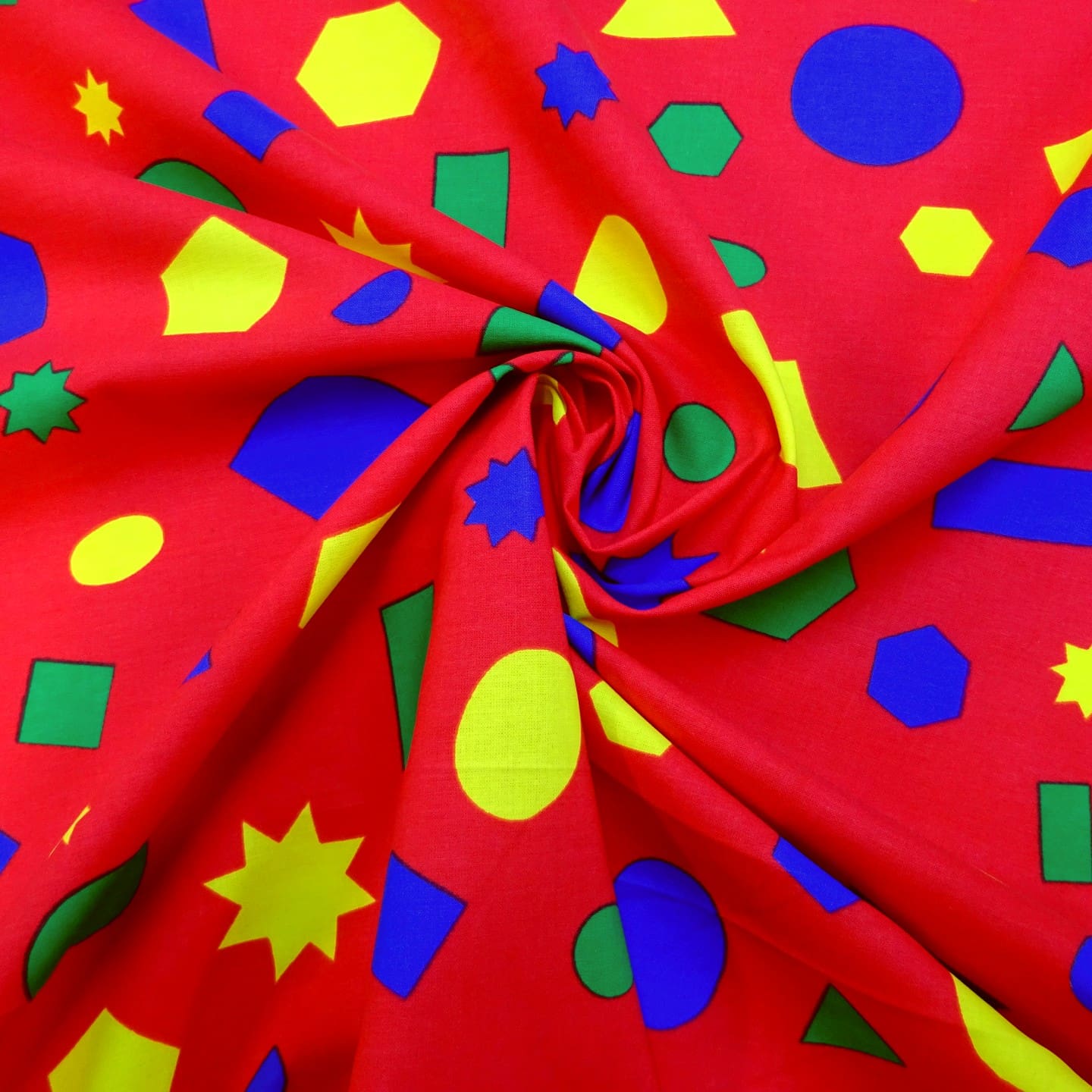 Cotton Fabric Shaping Up Red