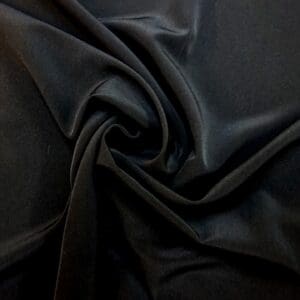 Crepe De Chine Fabric Soft Matt Black