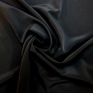 Crepe De Chine Fabric Soft Matt Black