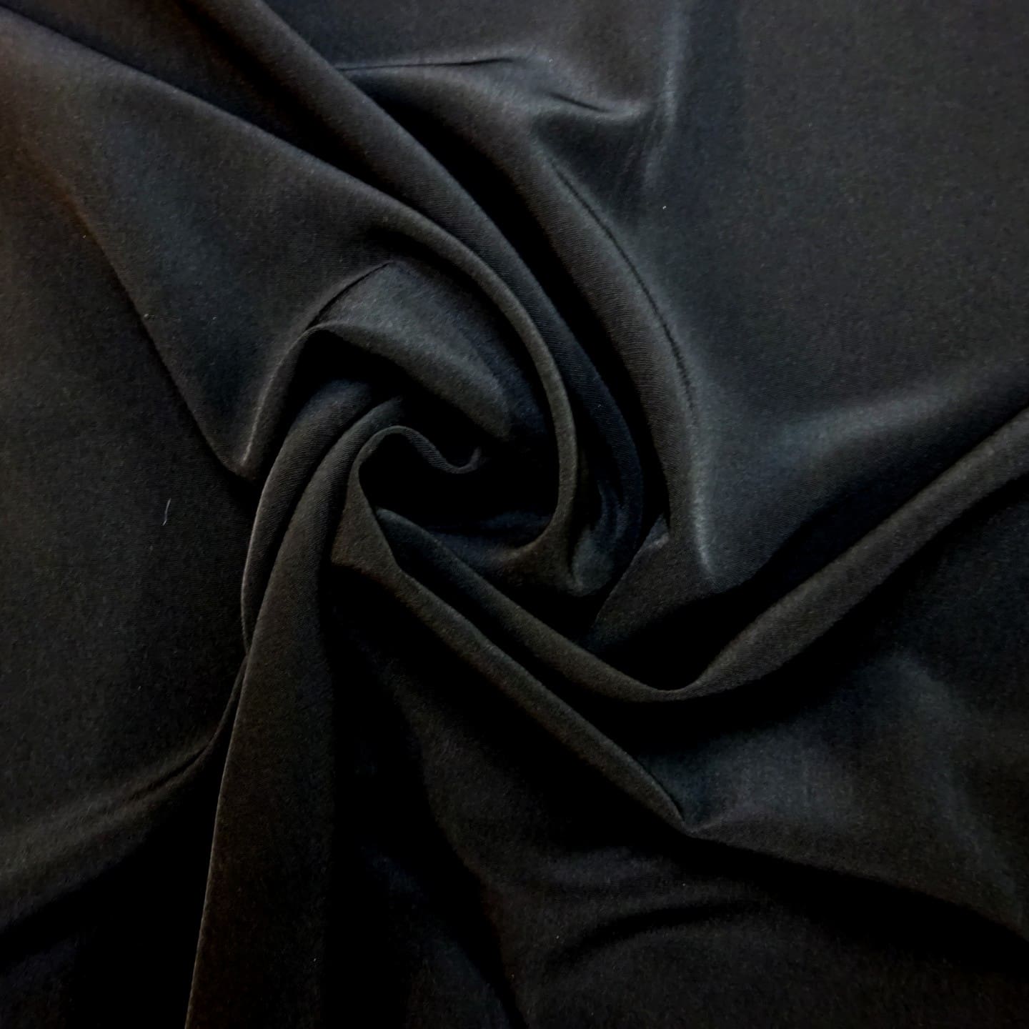 Crepe De Chine Fabric Soft Matt Black
