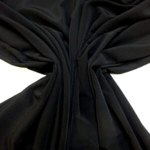 Crepe De Chine Fabric Soft Matt Black