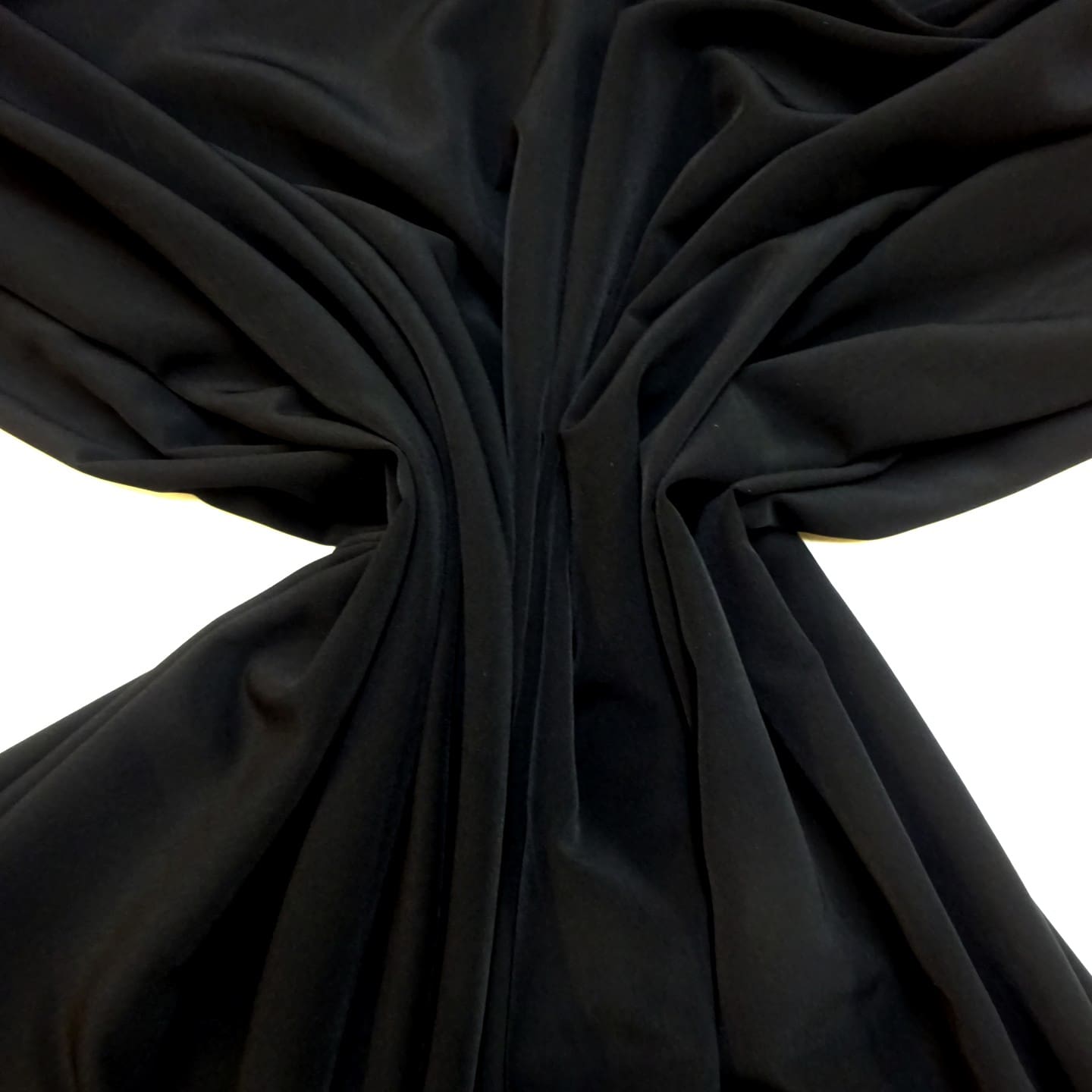 Crepe De Chine Fabric Soft Matt Black