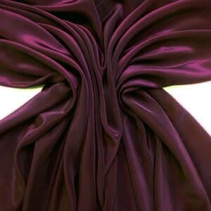 Crepe De Chine Fabric Plain Colours Aubergine