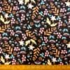Crepe De Chine Fabric Urchin Floral Black