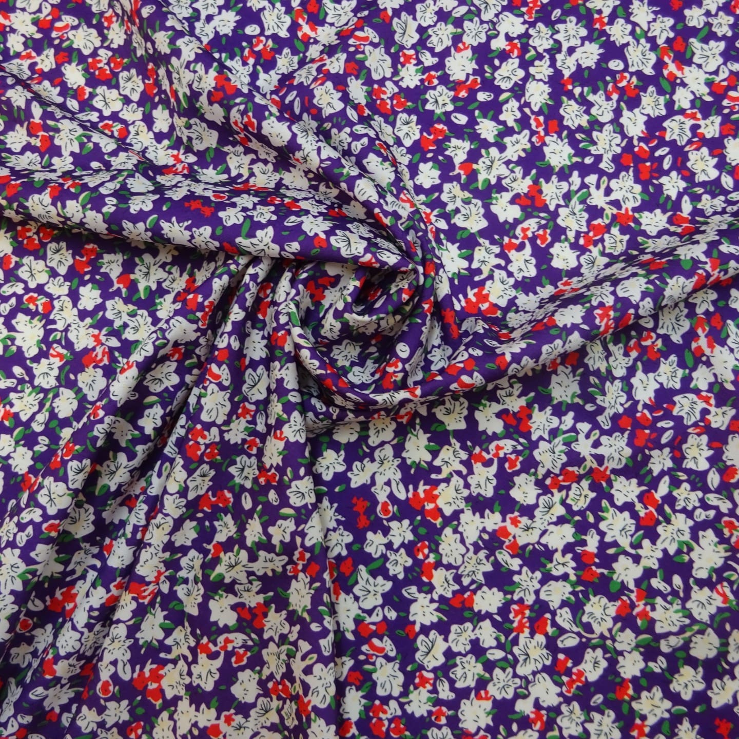Crepe De Chine Fabric Figgy Woods Purple