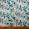 Crepe De Chine Fabric Mint Dip Pansy Ivory