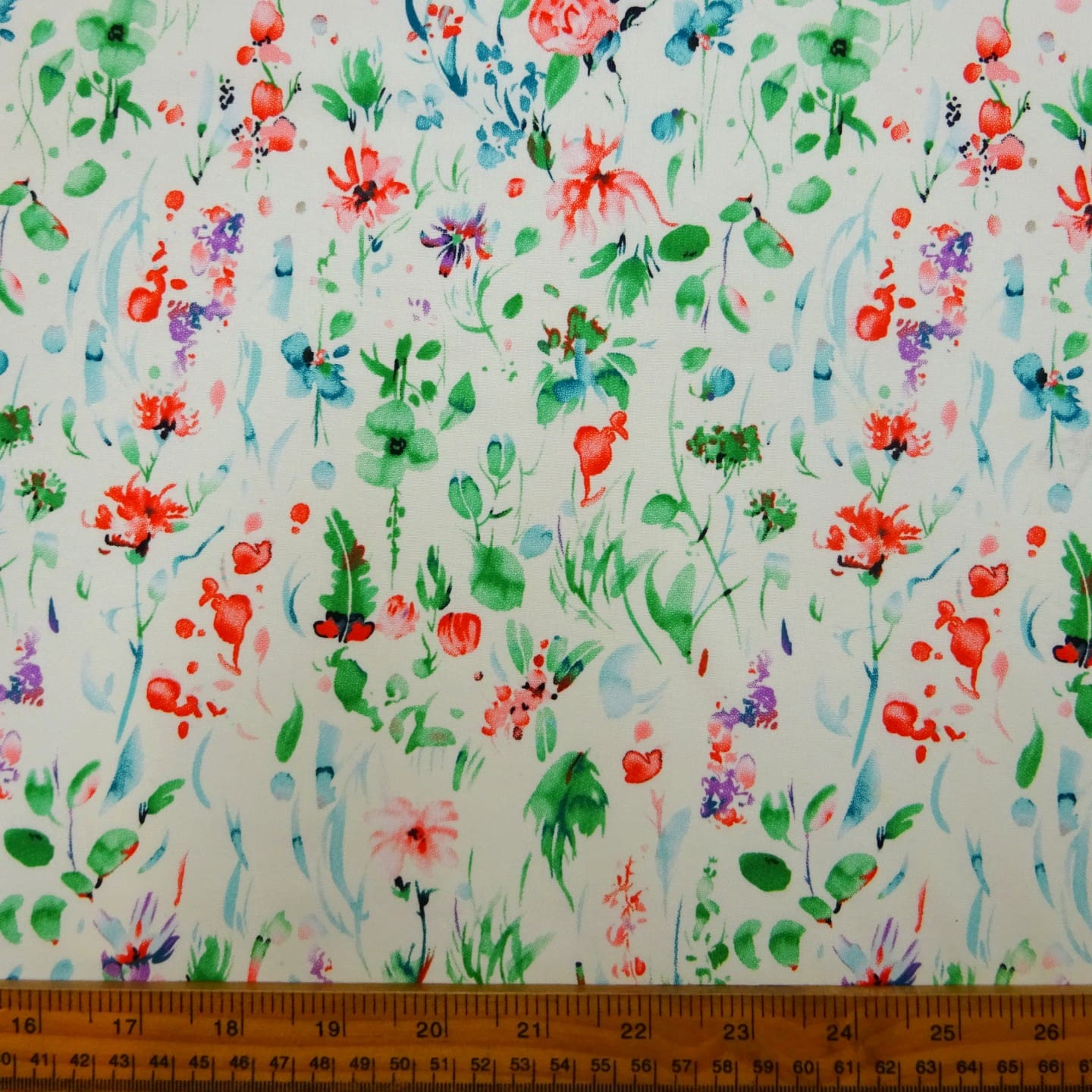 Crepe De Chine Fabric Scatter Breeze Mint