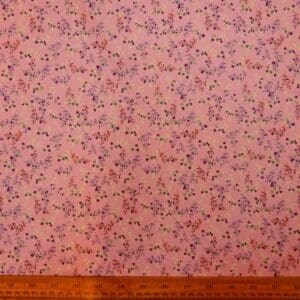 Crepe De Chine Fabric Weeny Floral Pink