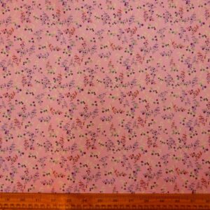 Crepe De Chine Fabric Weeny Floral Pink