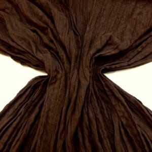 Suedette Fabric Faux Suede Creased Satin Backed Brown