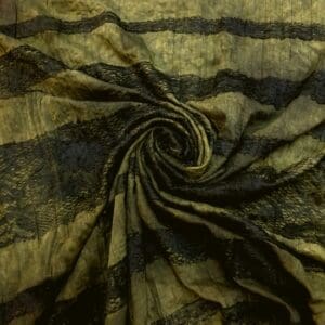 Polycotton Fabric Creased Tye Dye With Lace Seaweed Shimmy