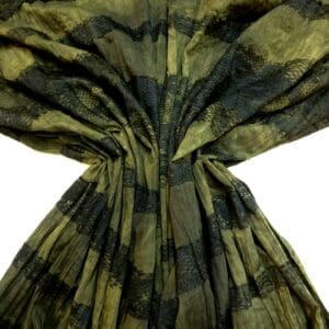Polycotton Fabric Creased Tye Dye With Lace Seaweed Shimmy