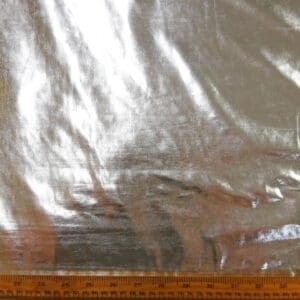 Lycra Spandex Fabric Mid Weight Foiled 4 Way Stretch Silver