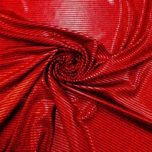 Foil Jersey Fabric Devil Seeds Red On Black