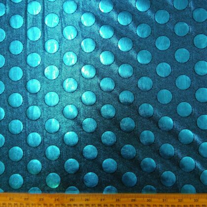 Foil Jersey Fabric Dolly Discs Turquoise