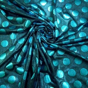 Foil Jersey Fabric Dolly Discs Turquoise