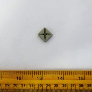 Button 2 Hole 14mm Grey Squares Code Jam