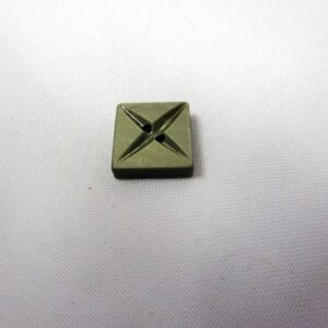 Button 2 Hole 14mm Grey Squares Code Jam