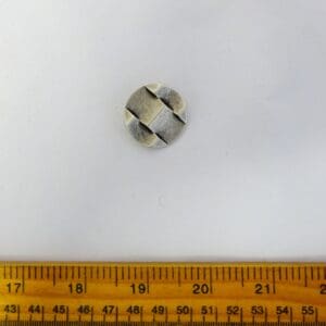 Buttons 28mm Silver Shanked 3D Roman Code Jam