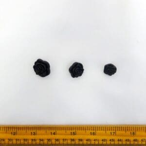 Buttons Shanked Rose Matt Black