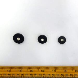 Buttons Shanked Diamante Centre Black