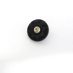 Buttons Shanked Diamante Centre Black