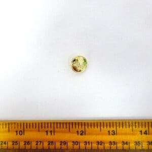 Button 14mm Shanked Ring Edged Gold Crest