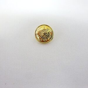 Button 14mm Shanked Ring Edged Gold Crest