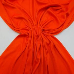Jersey Fabric Polyester Silky Plain Orange