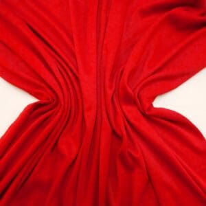 Jersey Fabric Polyester Silky Plain Red