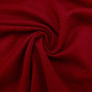 Jersey Fabric 3D Quilted Look 1cm Wide Wine