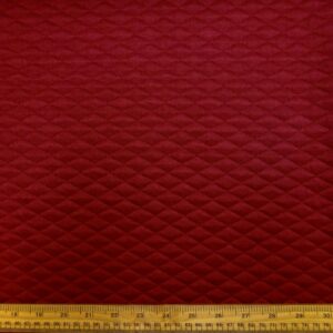 Jersey Fabric 3D Quilted Look 2cm Wide Wine