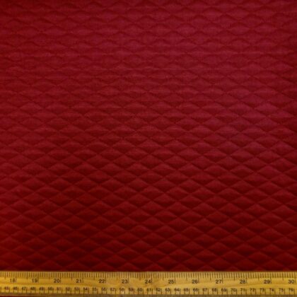 Jersey Fabric 3D Quilted Look 2cm Wide Wine