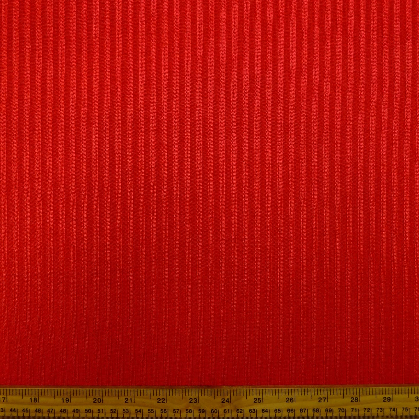 Ribbed Jersey Fabric Slight Sheen Scarlet Red