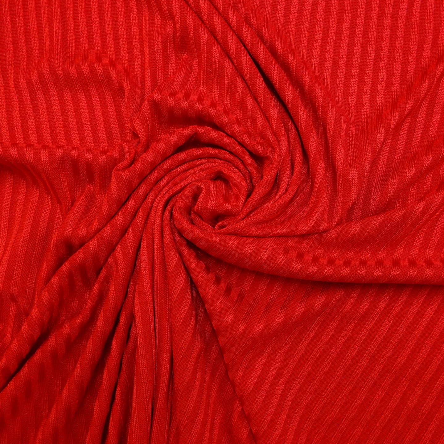 Ribbed Jersey Fabric Slight Sheen Scarlet Red