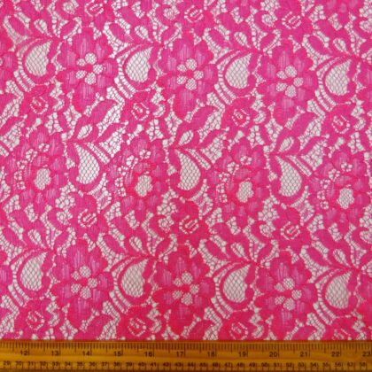 Lace Fabric Corded Carolina Cerise