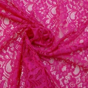 Lace Fabric Corded Carolina Cerise
