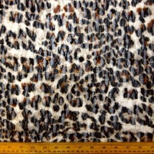 Lace Net Fabric With Stretch Growling Leopards Tan