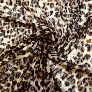 Lace Net Fabric With Stretch Growling Leopards Tan