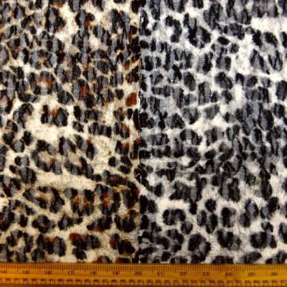 Lace Net Fabric With Stretch Growling Leopards