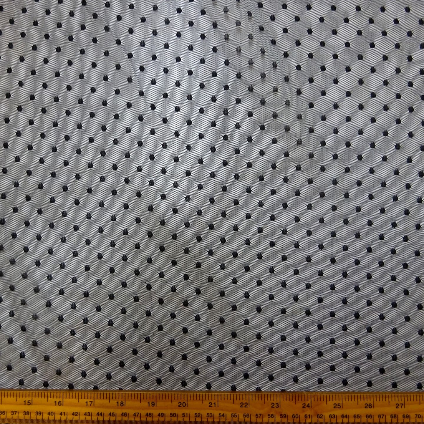 Net Fabric Mesh 0.5cm Dots on Net Black